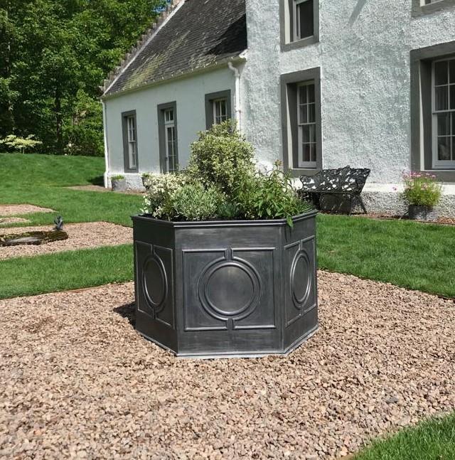 hexagon lead planter